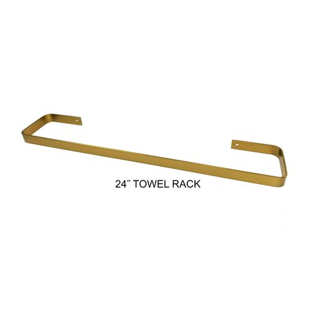 HEAT STORM Fixture Mounted Metal Towel Rack, 24 in., Gold HS-Towel-24G